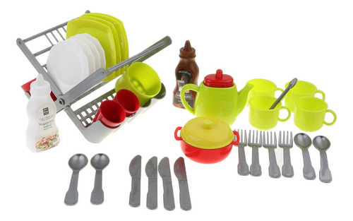 Juego Platos Y Utensilios For Niños Con Escurridor