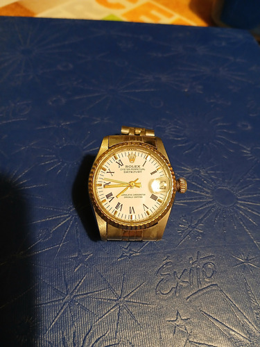 Rolex Datejust Metal Pulsera Funcionando Automatico Plateado Plateado Dorado (Usado)