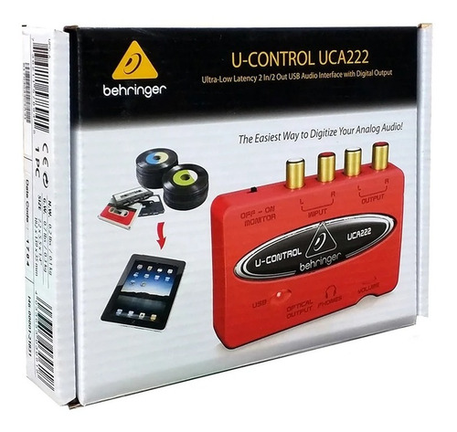 Interfaz Placa De Audio Usb Behringer U-control Uca222 2x2.