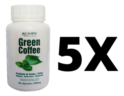 5 Suplemento Termogenico Emagrecimento Café Verde Cápsulas
