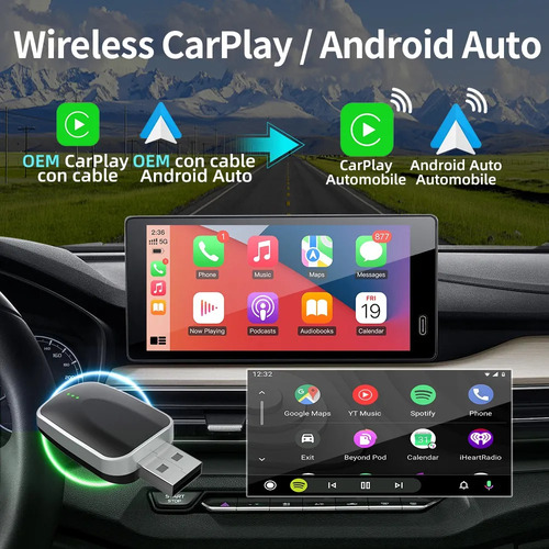 Android Auto Converter 2en1 Wireless Adapter Car Play