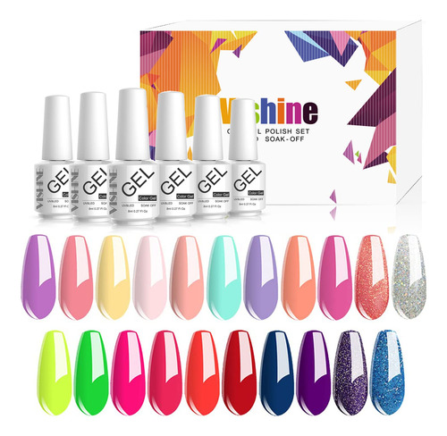 Vishine Paquete De 24 Esmaltes De Unas De Gel, Juego De Esma