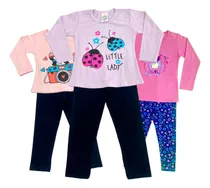 Comprar Kit 3 Conjunto Infantil Menina Meia Estação Inverno