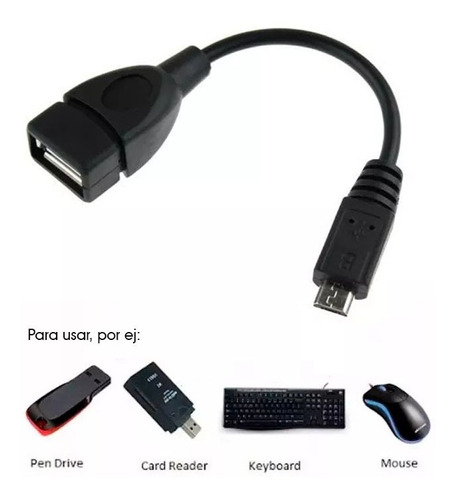 Cable Adaptador Otg Usb Hembra A Micro Usb O Mini Usb