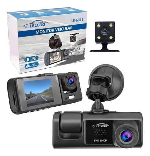 Câmera Automotiva Caminhão Carro Dvr Full Hd Ré 3 Cameras