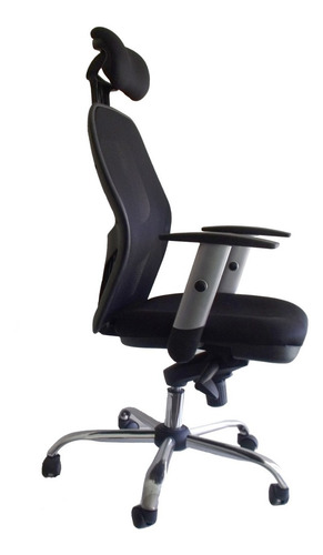 Silla Ejecutiva Base Cromada Y Cabecero Modelo Erick New