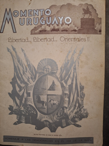 Revista Momento Uruguayo No Especial 1945 En El Dia De Raza