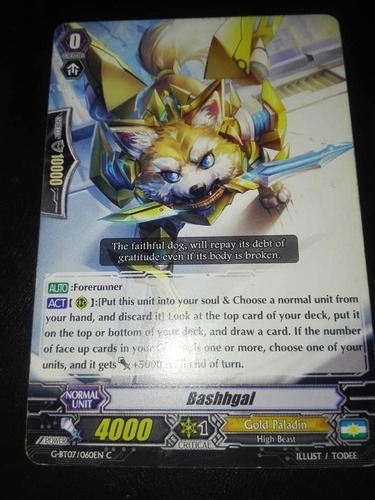 Bashhgal - Glorious Bravery Of Radiant Sword -carta Vanguard