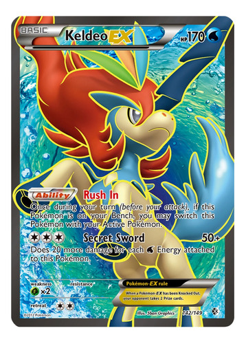 Pokemon Keldeo Ex 142/149 Full Art 3x Boundaries Crossed Bcr