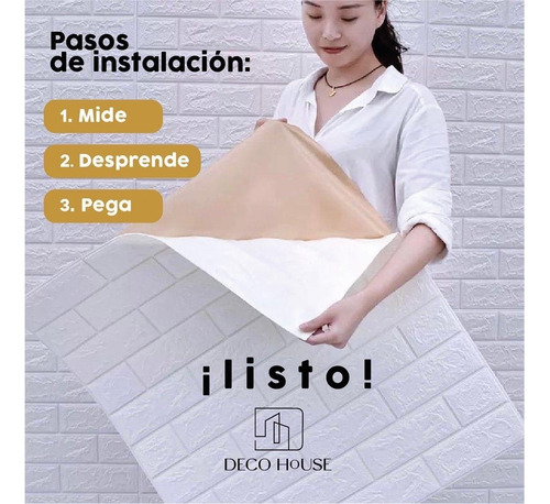 Pe Tapiz 3d Autoadhesivo Ladrillo -marmol Gris Individual Gris