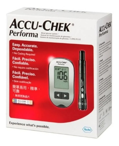 Imagen 1 de 2 de Glucómetro Accu Chek Performa Kit Completo Medidor Glucosa