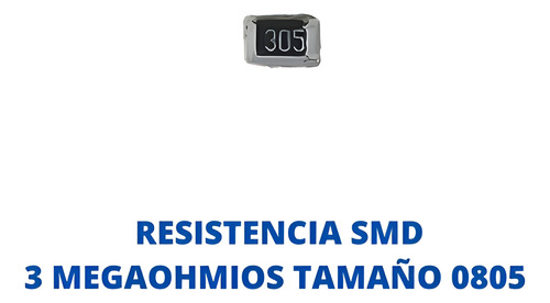Resistencia Smd 3 Megaohmios Tamaño 0805