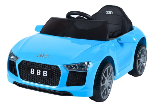 Montable Eléctrico Carro Aeiou B007 Con Faros Delanteros Color Azul