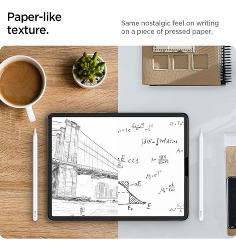Imagem 2 de 7 de Pelicula Orig Spigen iPad 12,9 2018 A 2021 Paper Touch Pro