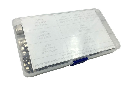 Kit Hvazi 205pcs Métricas M2.5 M3 M4 M5 M6 M8 M10 M12 Acero