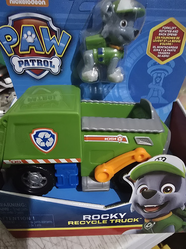 Vehículo Paw Patrol Rocky Camión De Reciclaje Nuevo