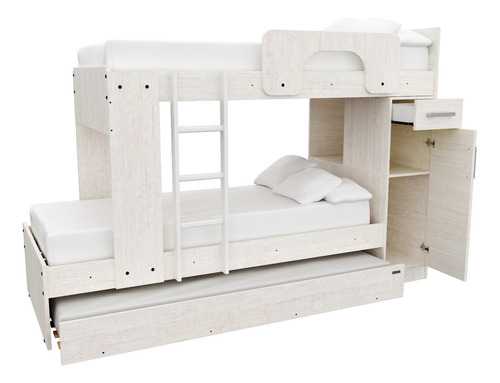 Cama cucheta triple Mosconi Dakar/Express 1 plaza color venezia fabricada en mdp
