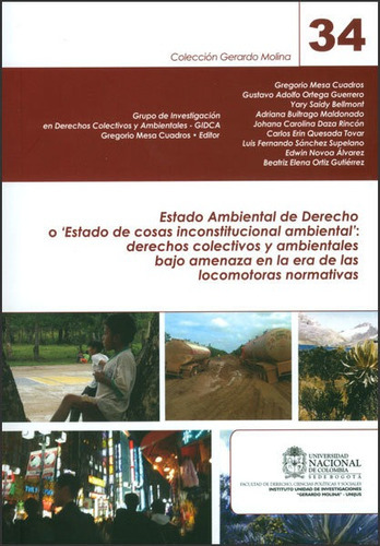 Estado Ambiental De Derecho O  Estado De Cosas Inconstitucio, De Mesa Cuadros, Gregorio. Editorial Unl En Español