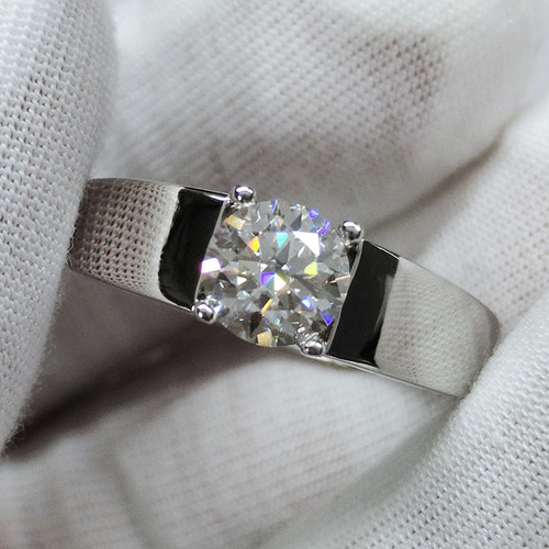 Anillo Para Hombre Plata De Ley S925 Con Baño De Oro Blanco