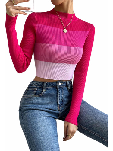 Suéter Blusa Rosa Fiusha Shein