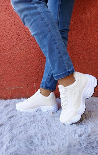 Sneakers Mujer, Modelo Moda Blanco