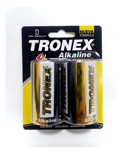 Bateria Pila Alcalina Tipo D Grande X2 Tronex 1.5v Duracion