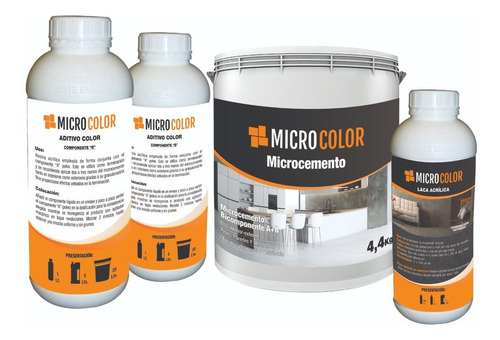 Kit Completo Microcemento Pisos 4m2 Microcolor 