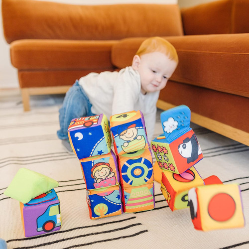 Juego De Bloques Blandos Melissa & Doug Combinar Y Constr...