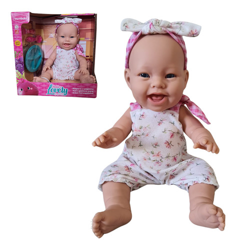 Boneca Papinha Tipo Reborn Com Acessórios Bebe Menina
