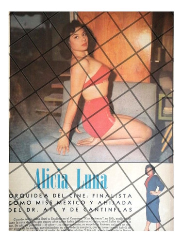 Afiche Retro. Inicios Actriz Alicia Luna 1956