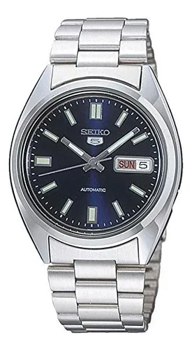 Reloj Seiko 5 Automatic Snxs77 Para Hombre Con Esfera Azul