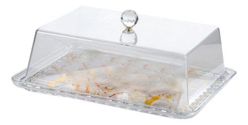 Bandeja Para Tartas Con Forma De Cúpula Oro Rectangular S