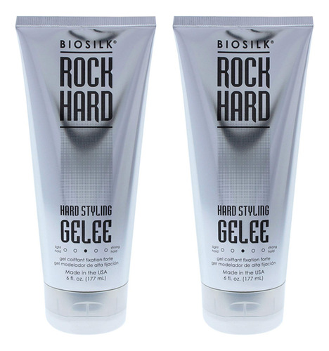 Rock Hard Gel Biosilk Gel Unisex 6 Oz (paquete De 2)