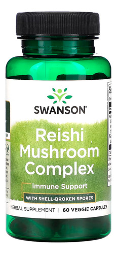 Complejo de hongos reishi con esporas rotas Swanson Luteolina de 60 capsulas