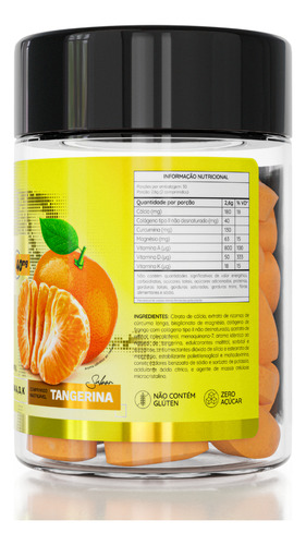 Colágeno Tipo 2 Uc-ii®, Vitamina C E Magnésio Tangerina
