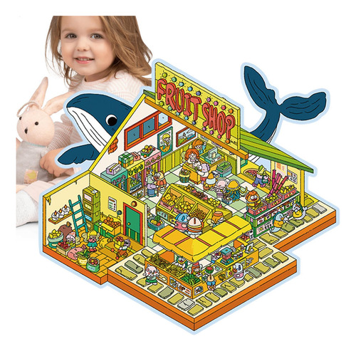 Pegatina De Escena De La Casa En Miniatura La Escena De Dibu