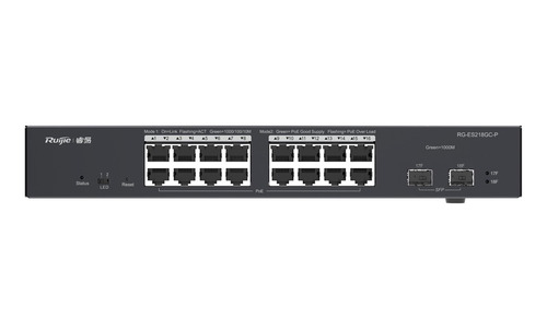 Switch De 16 Puertos Poe 1 Gigabit + 2 Ptos De 1gb Sfp, Nube