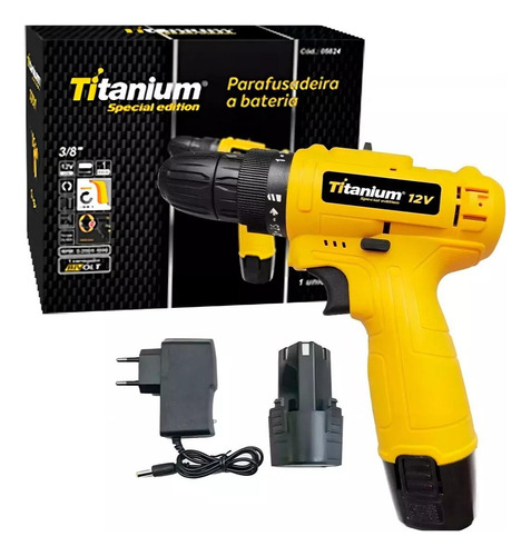 Parafusadeira Furadeira Bat 12v Titanium + Kit Dia Dos Pais