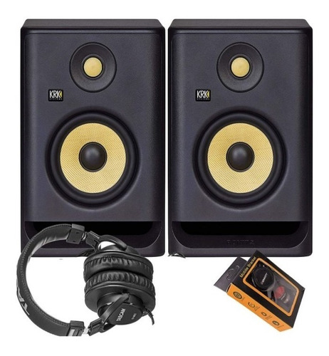 Parlantes Krk Rp5 Rokit 5  G4 + Auri Th02 + Soporte Teléfono