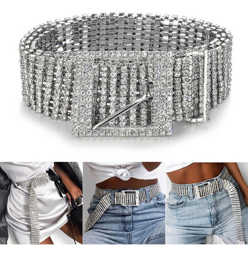 Cinturones Modernos Para Mujer 10 Filas Con Diamantes De I