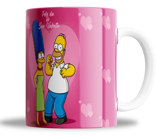 Taza - San Valentin - Simpsons - Amor - Ceramicas