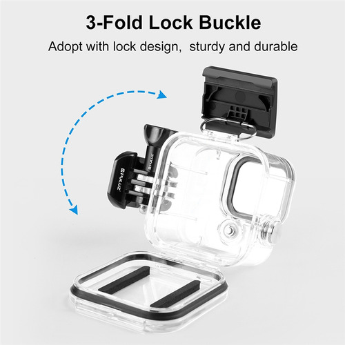 Funda Puluz Para Minicámara Deportiva Gopro Hero11, Negra, P