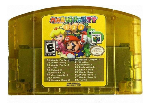 Mario Party 1, 2 Y 3 De N64 Mas 15 Juegos De Nes Multicard