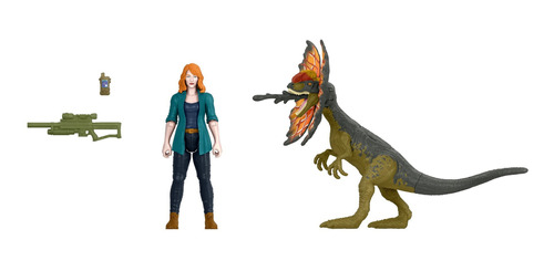 Set De Figuras De Acción Claire Y Dilophosaurus Jurassic