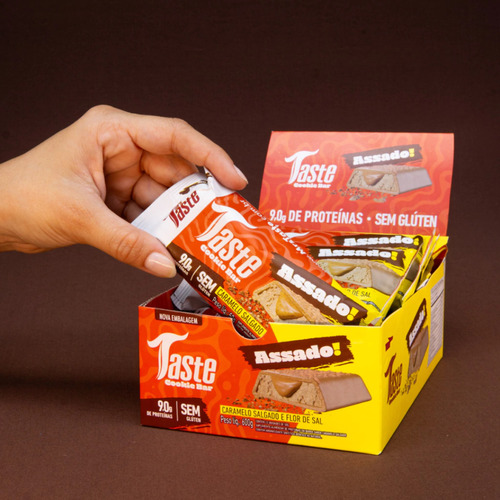 Taste Cookie Bar Caramelo Flor De Sal 12 Uni 50g- Mr Taste