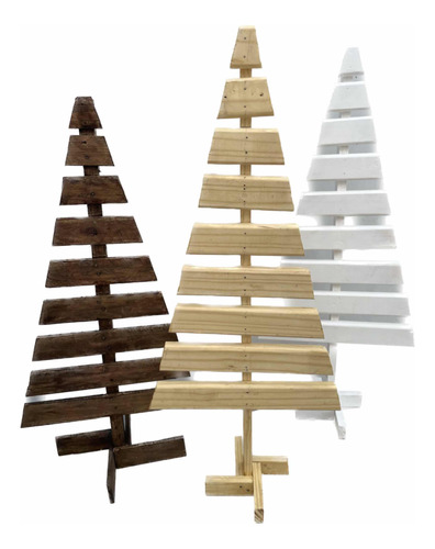 Arbolitos De Navidad En Madera 3x2