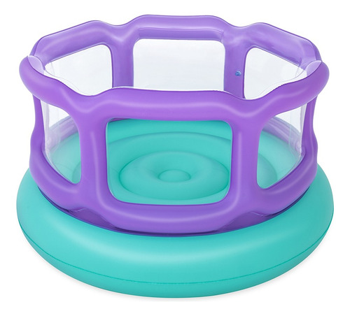 Brincolin Infantil Infable Bestway Bouncer Full Color Color Lila Con Azul