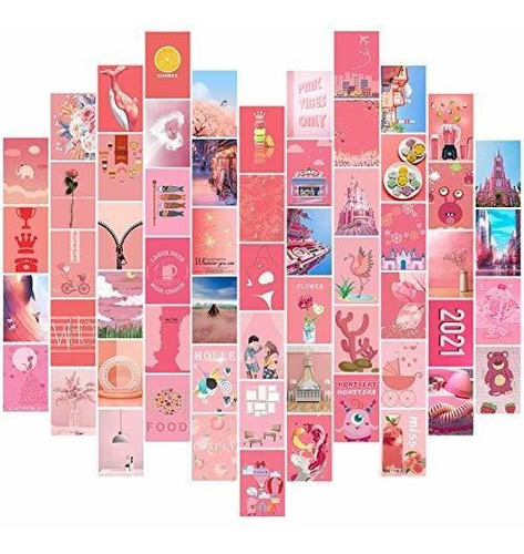 Aesthetic Wall Collage Kit 60 Set Room Decor For Girls, Wall