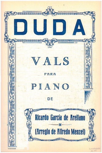 Duda, Vals Para Piano.