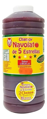 Caja Con 6 Botellas De Chamoy Teco Galon + 1 Pz De Navolato